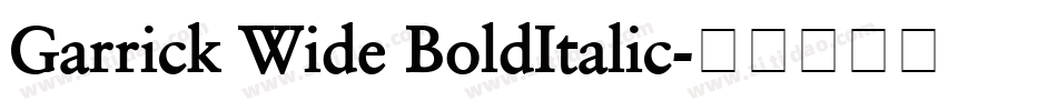 Garrick Wide BoldItalic字体转换